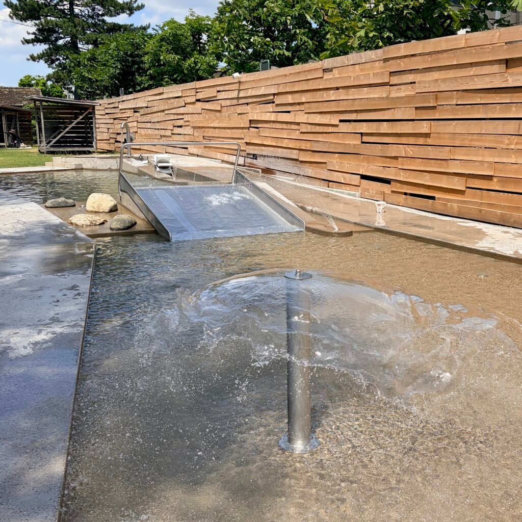 Updated splash pool for kids at Strandbad Zug Switzerland Family Guide