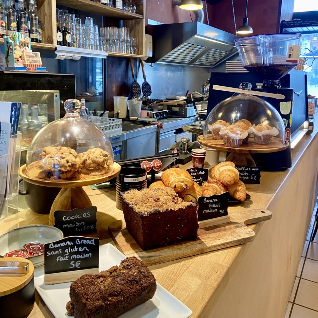Kitchen and Fresh Baked Goods from Claudie Coffee Shop in Les Gets