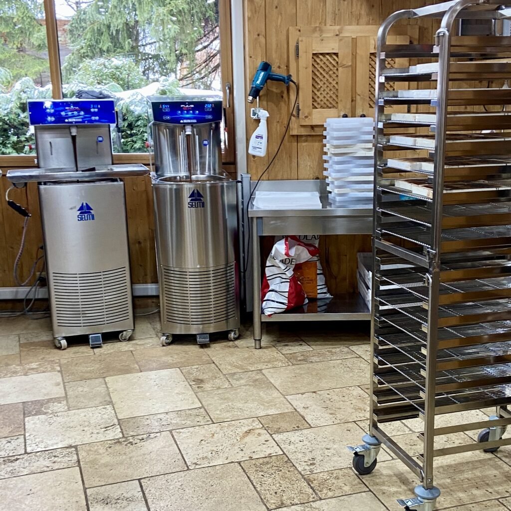 Chocolate Making Area at Florian Fontaine Chocolate Shop in Les Gets