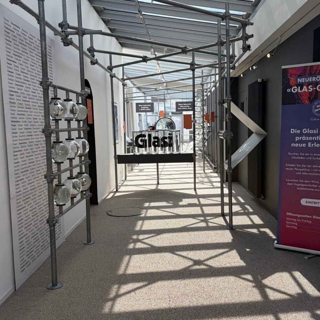 Free interactive museum at Glasi Hergiswil near Lucerne Switzerland