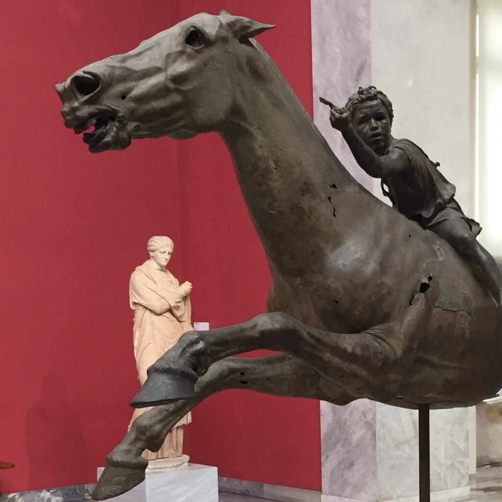 Jockey of Artemision Bronze Statues at National Archaeological Museum Family Guide to Athens