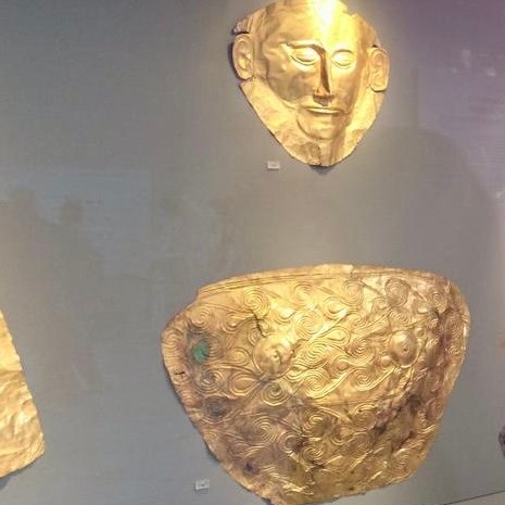 Gold Mask Mask of Agamemnon National Archaeological Museum Family Guide to Athens