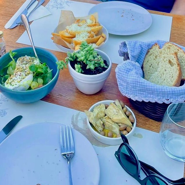 Appetizers at Téchnē Restaurant & Social on the Greek Island of Hydra