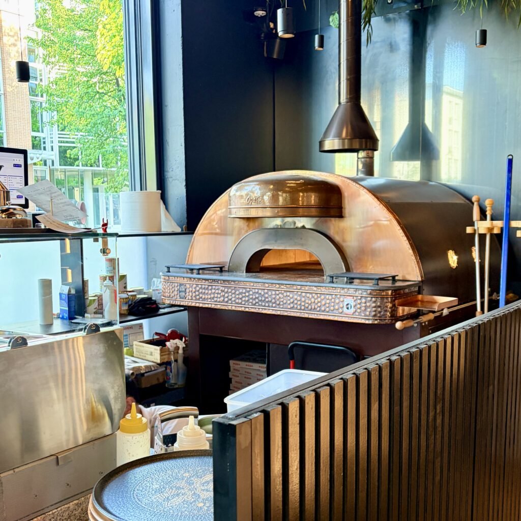 Napo Uno stone pizza oven interior in Zug Switzerland