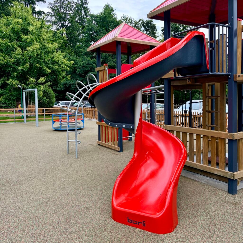 playground area at Wirtschaft Trumpf-Buur Family Day Trip Near Lucerne Switzerland