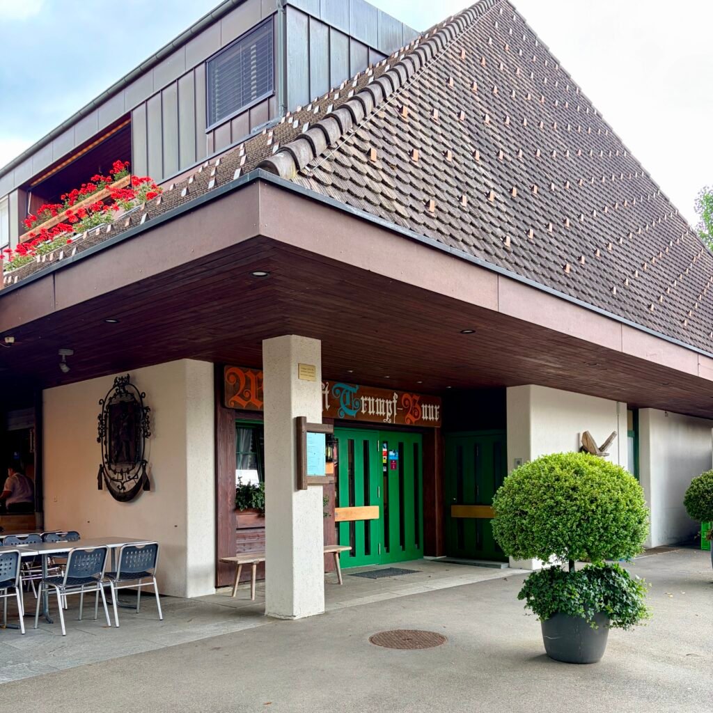 Restaurant at Wirtschaft Trumpf-Buur Family Day Trip Near Lucerne Switzerland