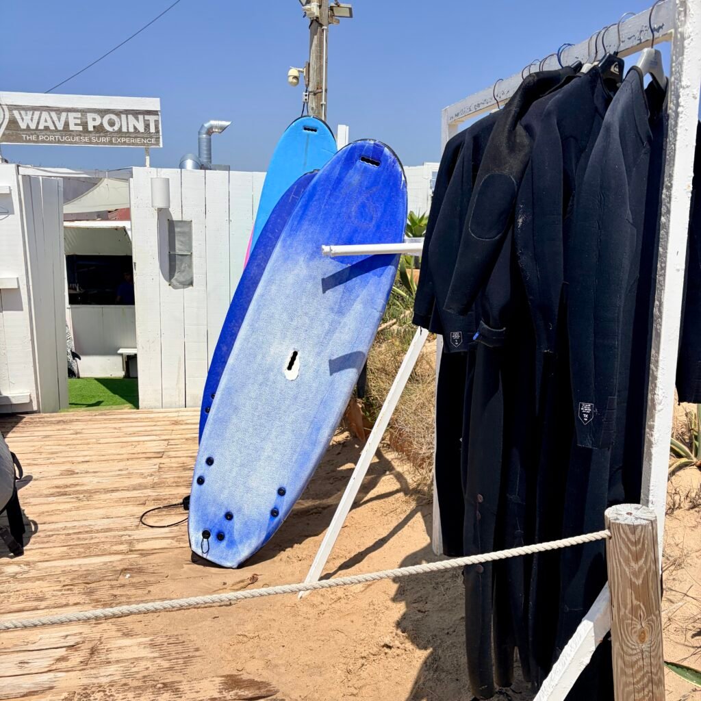 Wind surfing rentals Praia do Rei in Costa da Caparica Kid-Friendly Beach Near Lisbon for Families